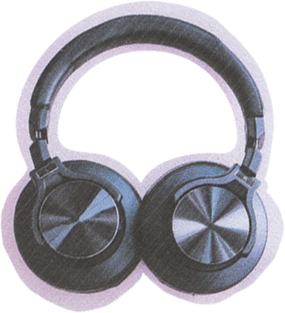 Scanned Cutout Headphones